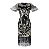 Damen Flapper Kleider Charleston Kleid Voller Pailletten Retro 1920er Jahre Stil Great Gatsby Motto Party Damen Kostüm Kleid Karneval