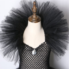 Mädchen Tülle Kleid mit Haarschmuck Partykleid Geburstag Festkleid Ärmellos Elch Kostüm