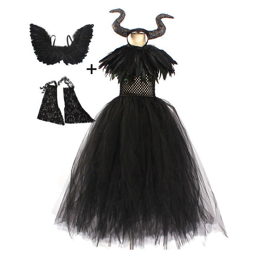 Mädchen Cosplay Kostüm Outfits Halloween Karneval Kinder 5tlg. Kleid