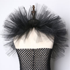 Mädchen Tülle Kleid mit Haarschmuck Partykleid Geburstag Festkleid Ärmellos Elch Kostüm