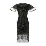 Damen Flapper Kleider Charleston Kleid Voller Pailletten Retro 1920er Jahre Stil Great Gatsby Motto Party Damen Kostüm Kleid Karneval