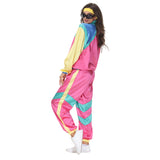 80er Retro Disco Kostüme Halloween Damen Halloween Karneval Trainingsanzug