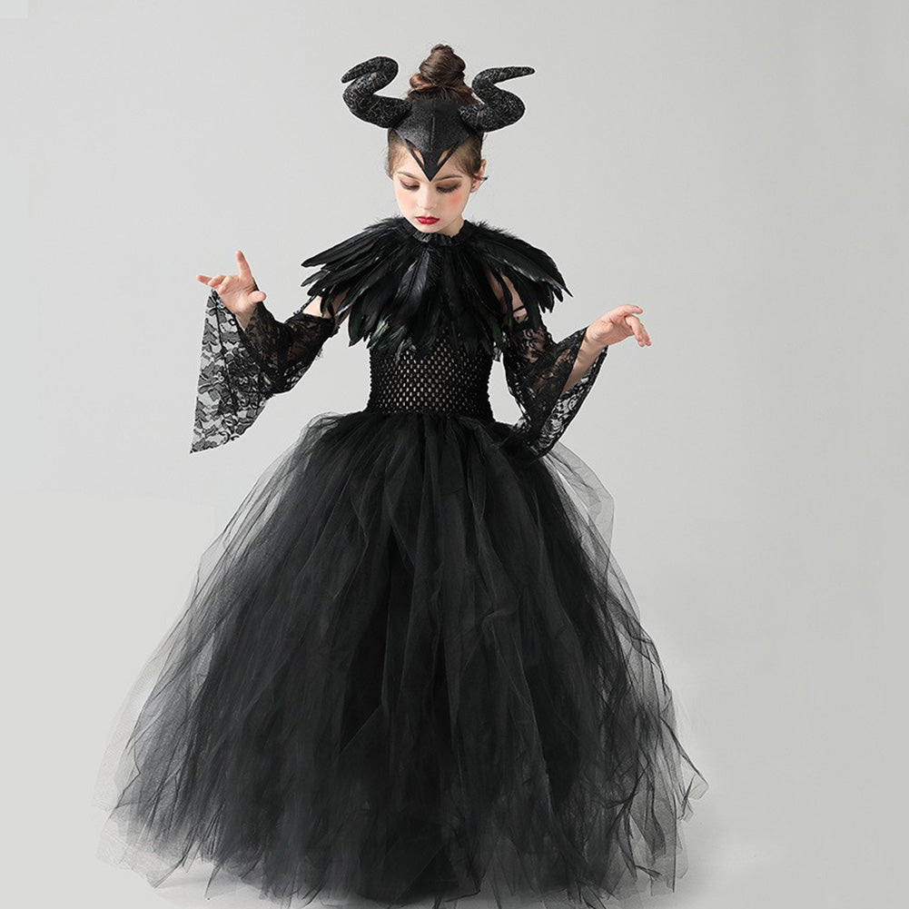 Mädchen Cosplay Kostüm Outfits Halloween Karneval Kinder 4tlg. Kleid