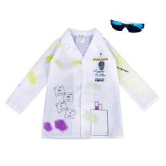Kinder Verrückter Wissenschaftler Cosplay Kostüm Outfits Halloween Karneval Party Verkleidung Anzug