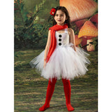 Kinder Mädchen Weihnachten Schneemann Tutu Kleid Cosplay Kostüm Outfits Halloween Karneval Party weihnachtskleid