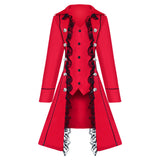 Damen Jacken Mäntel Retro Button Vintage Steampunk Langen gotischen Jacke Smokingmantel mittelalterliche