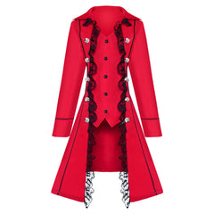 Damen Jacken Mäntel Retro Button Vintage Steampunk Langen gotischen Jacke Smokingmantel mittelalterliche