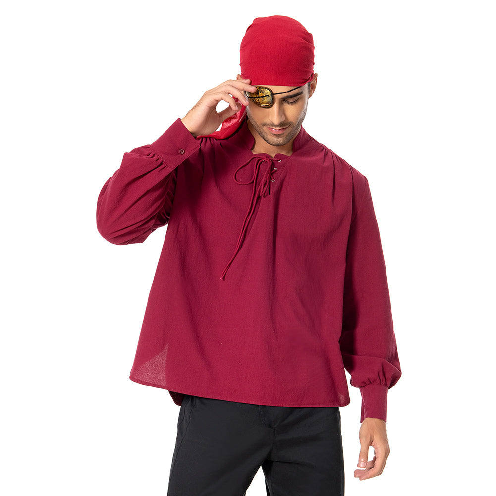 Pirate Cosplay Kostüm Retro Outfits Halloween Karneval Erwachsene Shirt