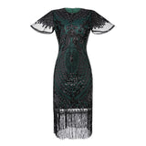 Damen Flapper Kleider Charleston Kleid Voller Pailletten Retro 1920er Jahre Stil Great Gatsby Motto Party Damen Kostüm Kleid Karneval