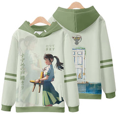 Suzume Suzume Iwato Hoodie 3D gedruckte Hooded Erwachsene Unisex Kapuzenpullover