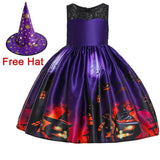 Halloween Karnval Mädchen Kleid für Kinder Mädchen Kleid Cosplay Kleid Hexen Kinder Kleid - Karnevalkostüme