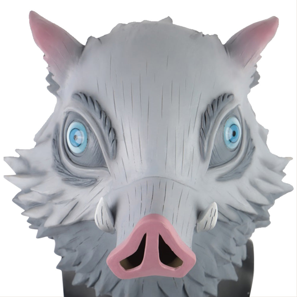Inosuke Hashibira Demon Slayer Kimetsu no Yaiba Latex Party Cosplay Maske Schwein Maske