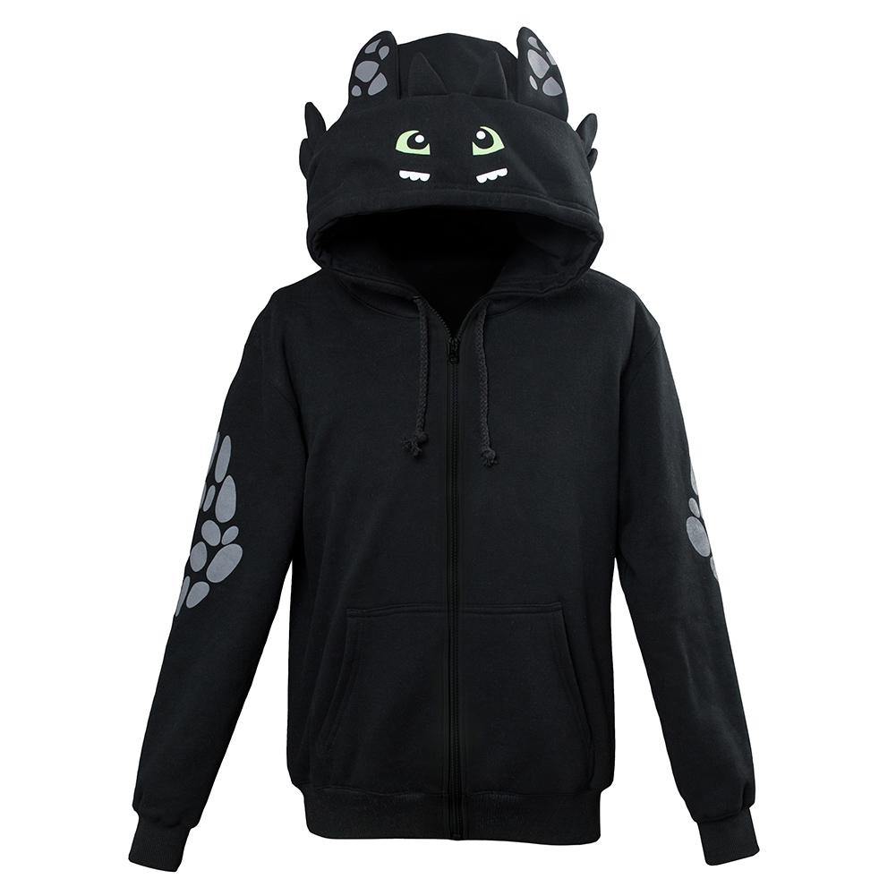 Kinder Drachenzähmen leicht gemacht 3 Die geheime Welt Toothless Hoodie Pullover mit Kaputze Jacke Pulli für Kinder - Karnevalkostüme