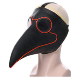 Pestarzt Pestdoktor Doctor Schnabel Maske aus Latex Cosplay Requisite Beleuchtend - Karnevalkostüme