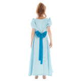 Kinder Mädchen Neverland Peter Pan Nimmerland Wendy Darling Kleid Cosplay Kostüm Blau