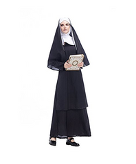 Damen Nonnen Pastor Cosplay Kostüm für Karneval Mottoparty