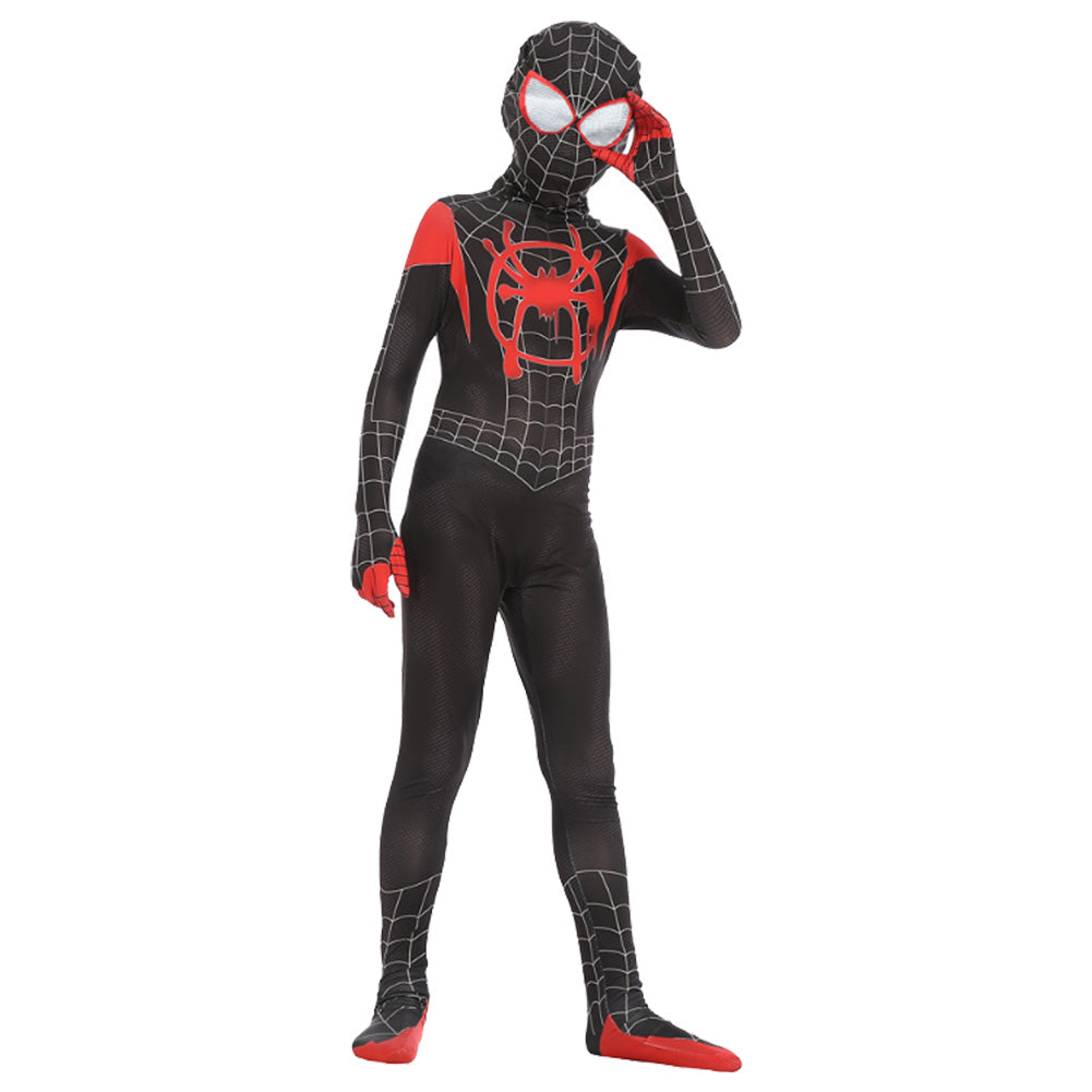 Spider-Man: Into the Spider-Verse Spider-Man: A New Universe Miles Morales Jumpsuit für Jungen Kinderkostüm