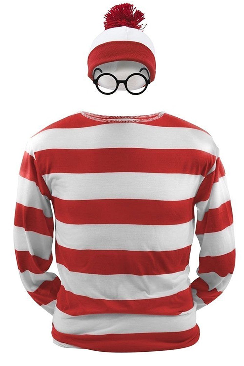 Herren Wo ist Walter Kostüm mit Mütze Where´s Wally Cosplay Erwachsene