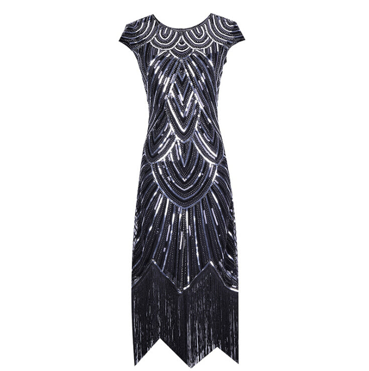 Damen Erwachsene Flapper Kleider Charleston Kleid Voller
