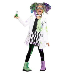 Kinder Verrückter Wissenschaftler Cosplay Kostüm Outfits Halloween Karneval Party Verkleidung Anzug