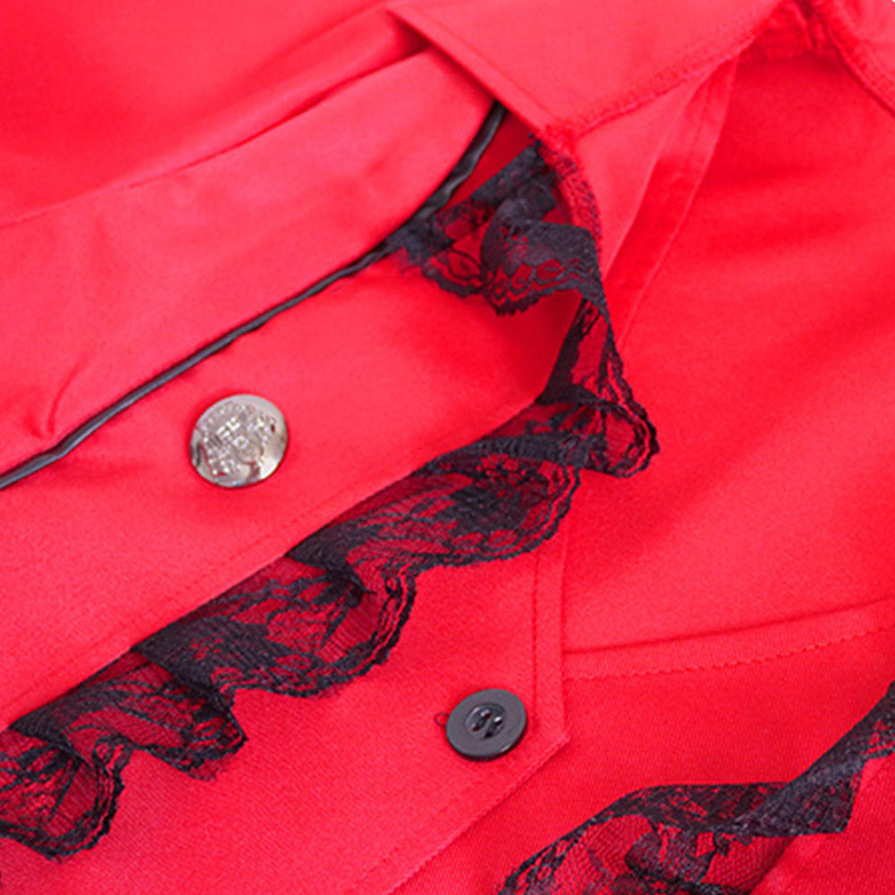 Damen Jacken Mäntel Retro Button Vintage Steampunk Langen gotischen Jacke Smokingmantel mittelalterliche