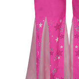 Damen rosa Schlaghose Retro Cosplay Kostüm Outfits Halloween Karneval Party Anzug