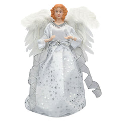 Cartoon Beleuchtung Weiß Engel Anhänger Neujahr Weihnachtsbaum Topper Engel Statue Puppe Weihnachten Ornament dekorieren Party Zubehör