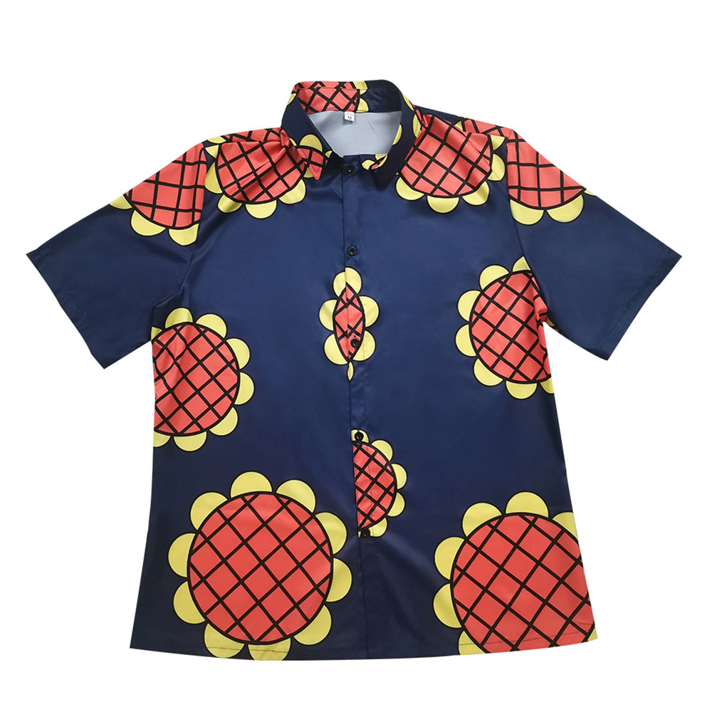 One Piece Monkey D. Luffy Cosplay Kostüm 3D Druck Kurzarm T-Shirt