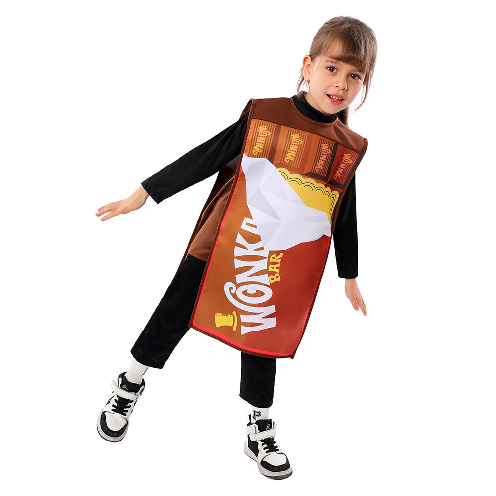 Charlie und die Schokoladenfabrik Kinder Schokolade Gold Coupon Cosplay Kostüm Outfits Halloween Karneval Anzug