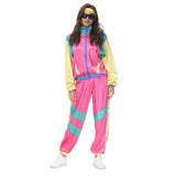 80er Retro Disco Kostüme Halloween Damen Halloween Karneval Trainingsanzug