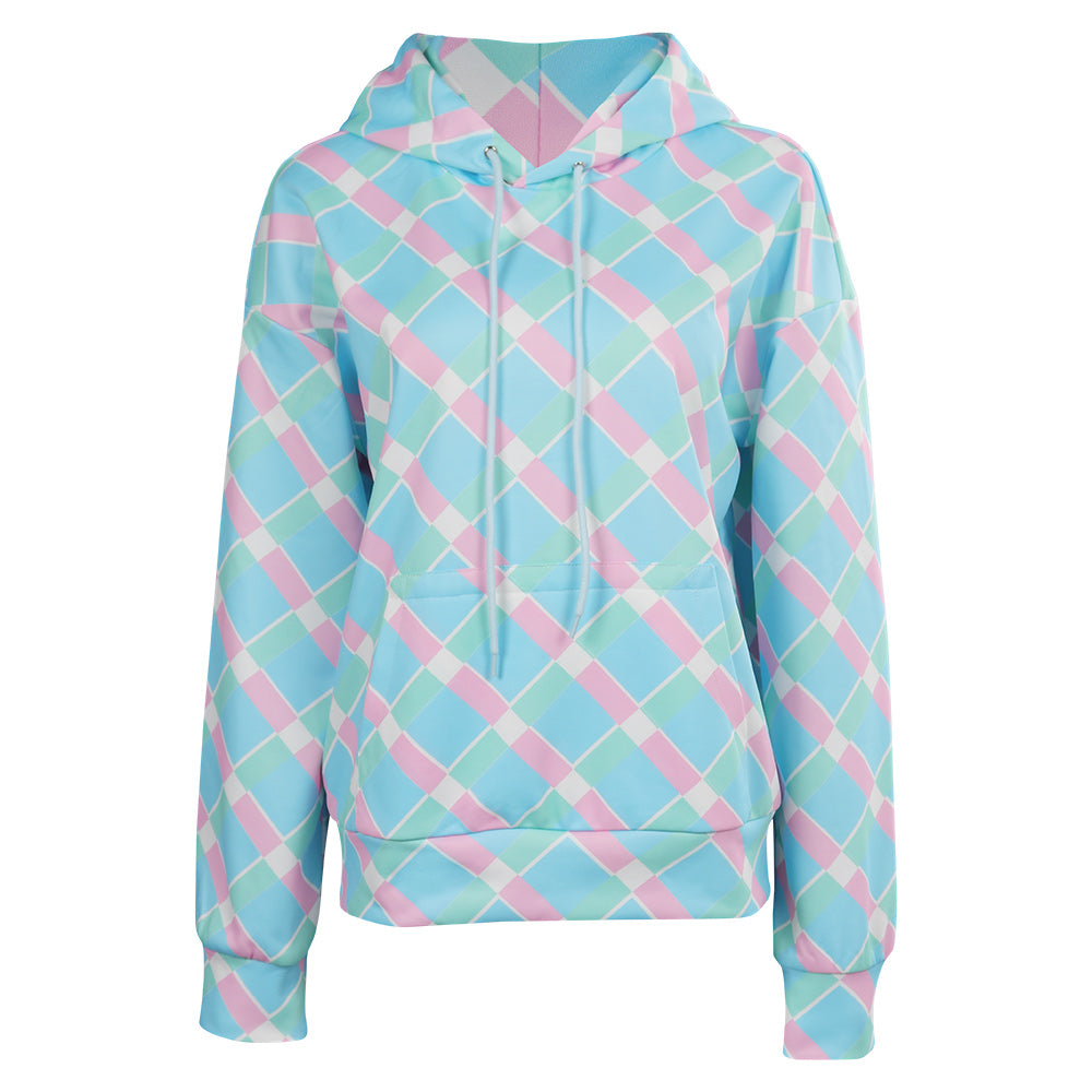 Damen blau Hoodie Cosplay Kostüm Hoodie Mantel Outfits Halloween Karneval Party Anzug Halloween Produkte