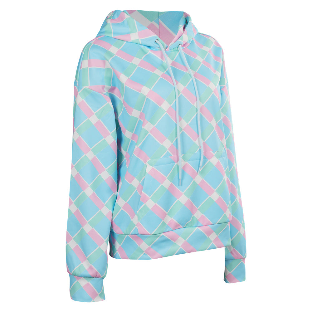 Damen blau Hoodie Cosplay Kostüm Hoodie Mantel Outfits Halloween Karneval Party Anzug Halloween Produkte