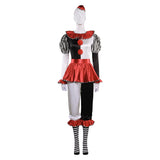 Damen Clown Anzug Cosplay Kostüm Outfits Halloween Karneval Anzug Halloween