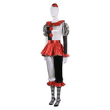 Damen Clown Anzug Cosplay Kostüm Outfits Halloween Karneval Anzug Halloween