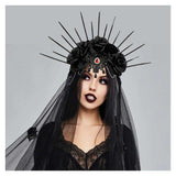 Damen Cosplay Haarband Halloween Party Dekoration Stirnband Foto Requisiten Halloween Karneval Kopfbügel Gothic Braut