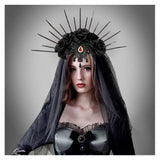 Damen Cosplay Haarband Halloween Party Dekoration Stirnband Foto Requisiten Halloween Karneval Kopfbügel Gothic Braut