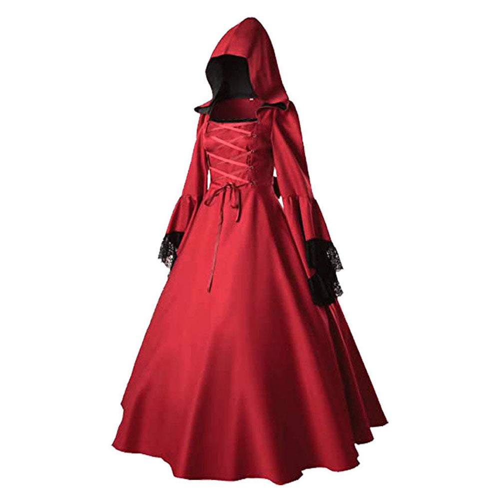 Damen Gothic Renaissance Retro Cosplay Kostüm Kleid Outfits Halloween Karneval Anzug