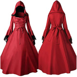 Damen Gothic Renaissance Retro Cosplay Kostüm Kleid Outfits Halloween Karneval Anzug