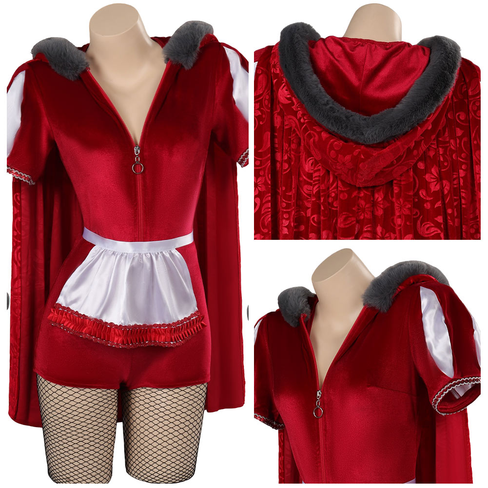 Damen Jumpsuit Roter sexy Jumpsuit Set Cosplay Kostüm Outfits ...
