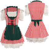 Damen Kleid Retro Oktoberfest Festival Bayerisches Bier Cosplay Kostüm  Reto Kleid Outfits Halloween Karneval Anzug München