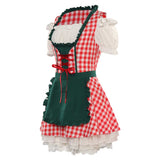 Damen Kleid Retro Oktoberfest Festival Bayerisches Bier Cosplay Kostüm  Reto Kleid Outfits Halloween Karneval Anzug München