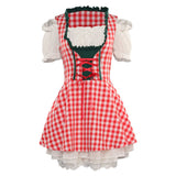 Damen Kleid Retro Oktoberfest Festival Bayerisches Bier Cosplay Kostüm  Reto Kleid Outfits Halloween Karneval Anzug München