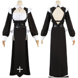 Damen Nonne Cosplay Kostüm Halloween Karneval Party Anzug