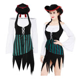 Damen Pirat Cosplay Kostüm Outfits Halloween Karneval Anzug