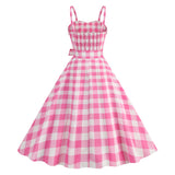 Damen rosa Cosplay Kostüm Rosa Kleid Outfits Halloween Karneval Party Anzug