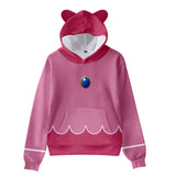 Super Mario Damen rosa Hoodie 3D Druck Hoodie Sweatshirt Streetwear Pullover