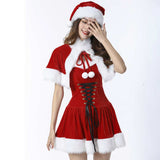 Damen rot Janpanese Rotes Weihnachtskleid Cosplay Kostüm Outfits