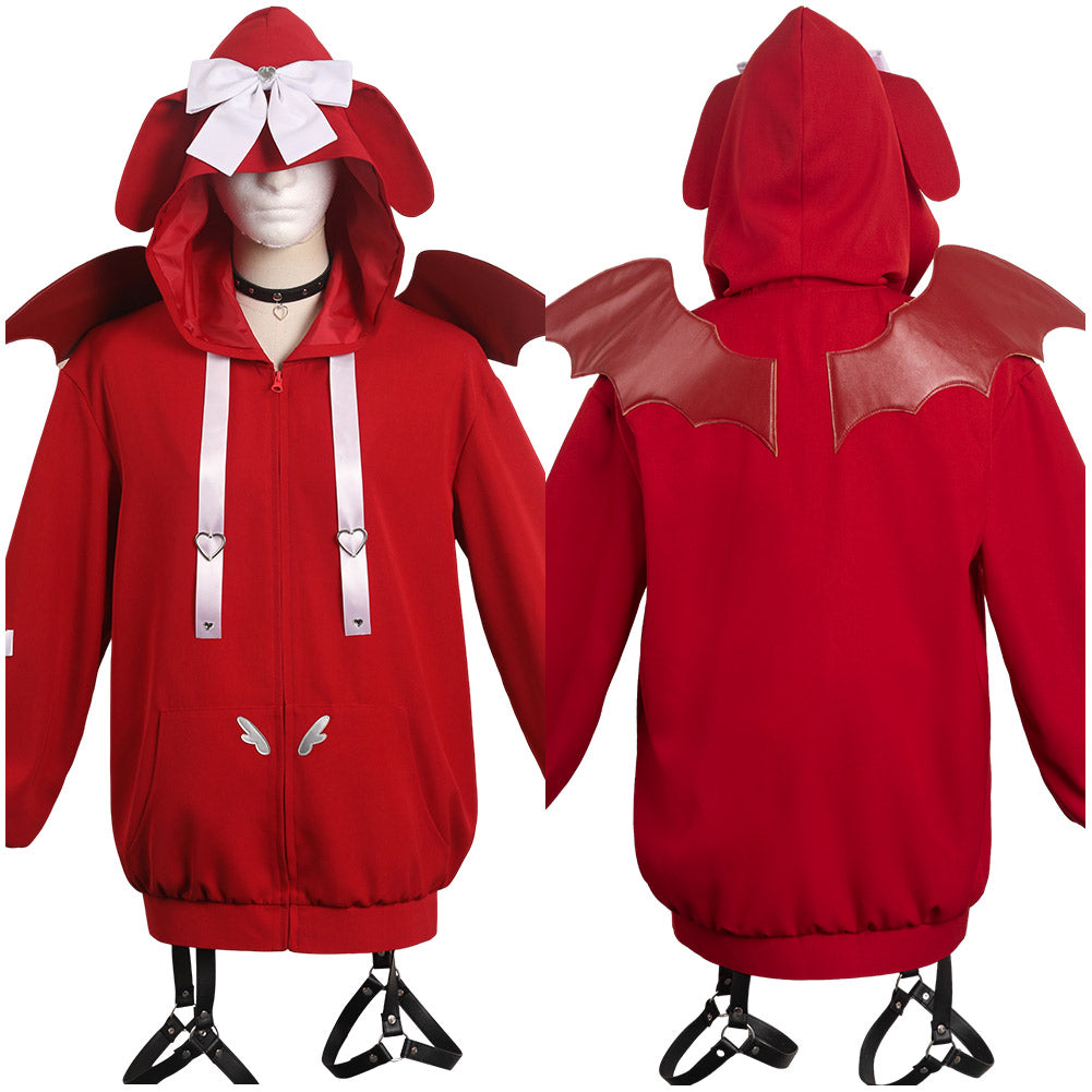 Damen Roter Hoodie Pullover Cosplay Kostüm Outfits Halloween Karneval Anzug