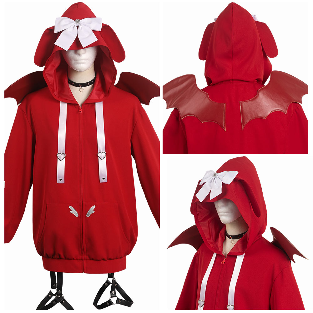 Damen Roter Hoodie Pullover Cosplay Kostüm Outfits Halloween Karneval Anzug