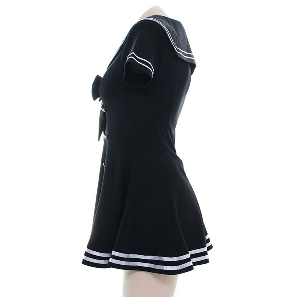 Damen Schlafenanzug Matrosenkleid Dienstmädchen Kleid Cosplay Kostüm Halloween Karneval Party Anzug